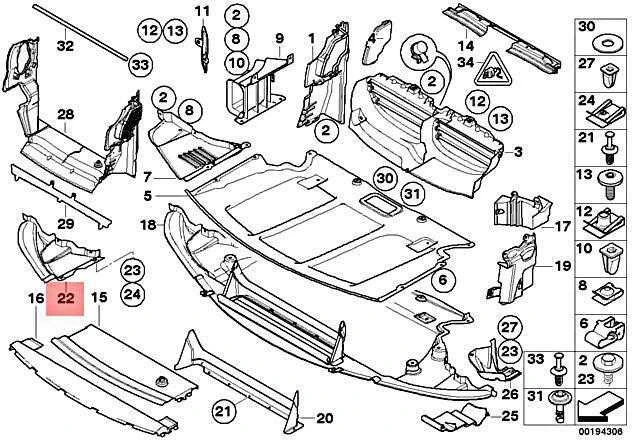 BMW E60 Dugnas Apsauga 05 09 Originalus 51758040119