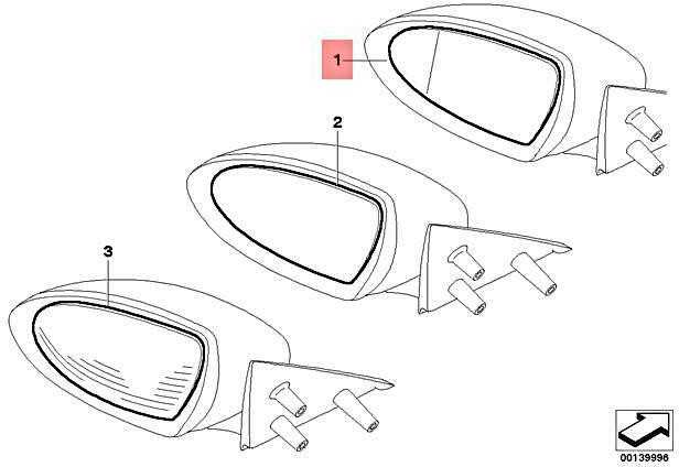 BMW E60 E61 E63 E64 veidrodžio stiklas su šildomu plačiakampiu dešiniuoju kampu originalus 51167897548
