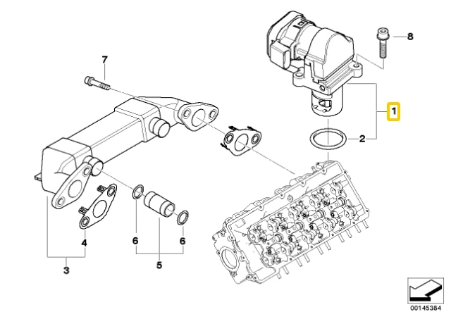 Bmw E65 7 Egr Valvos Originalus 11717804332