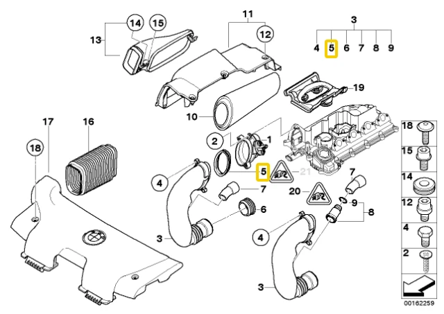 BMW E65 E66 tarpinės žiedas originalus 13712247395
