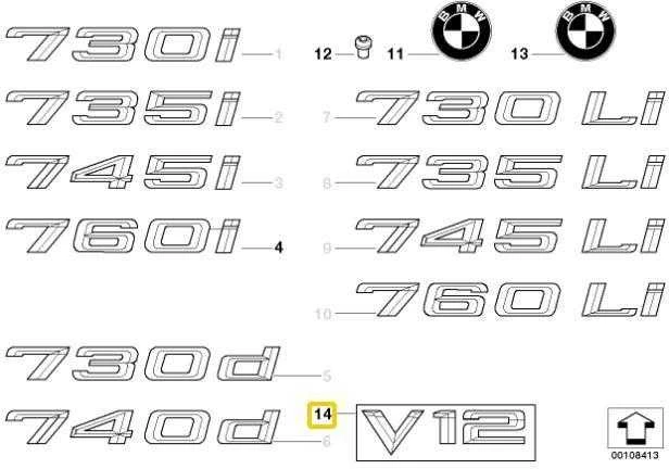 BMW E65 užrašas kairėje pusėje Originalus 51147033255