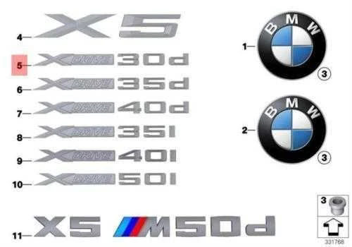 BMW E70 užrašas Originalus 51147362491