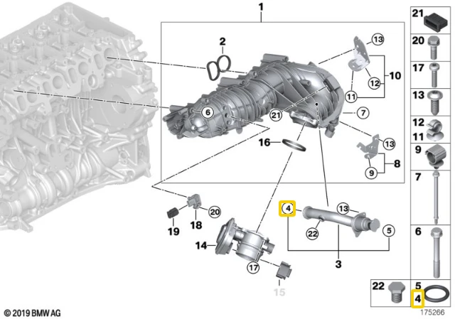 Bmw E81 E87 E90 Variklio Egr Vamzdžio Tvirtinimo Žiedo Originalus 11617805052