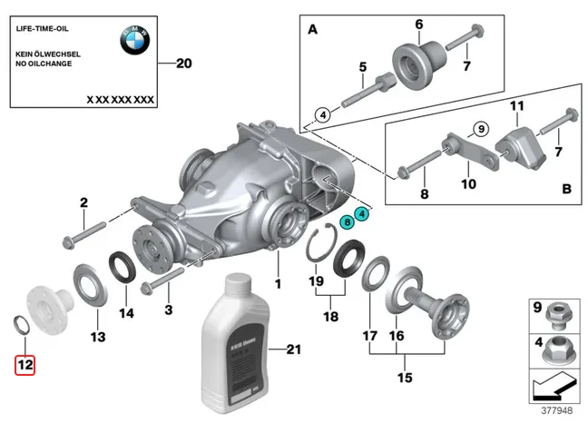 BMW E81 E87 F21 F22 F23 LCI IŠĖJIMO PAVAROS VELENO FLANŠO VERŽLĖS TVIRTINIMO PLOKŠTELĖ 23211490120