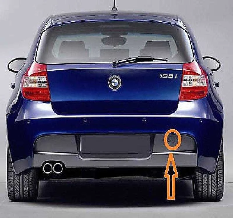BMW E81 E87 galinio bamperio vilkimo kablio dangtelis su akimi originalus 51127836964