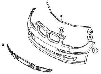 BMW E81 E87 Priekinis Stiklo Grotelis Originalus 51117166605