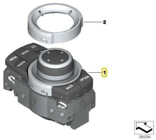 BMW E81 E90 E60 E70 Navigacijos Sistemos Jungiklio Valdiklis Originalus 65829334611