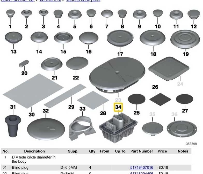 BMW E81 E90 F10 F13 F01 domkrato pagalvėlė po automobiliu Padėkliukas originali 51717123311