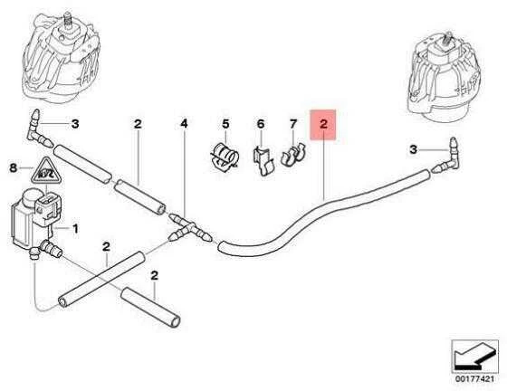 BMW E81 F20 vakuuminė žarna originali 11747797129