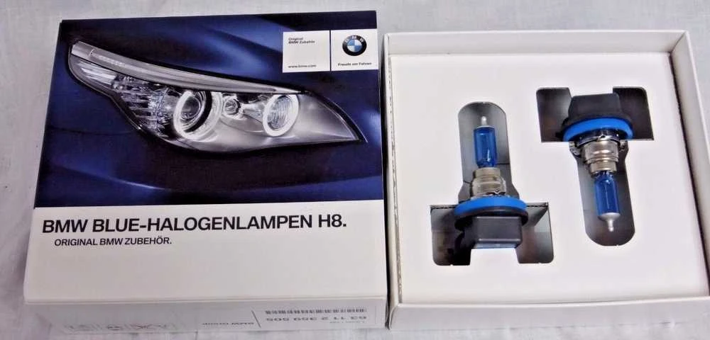 BMW E81 F22 mėlynos halogeninės lemputės originalios 63112359505