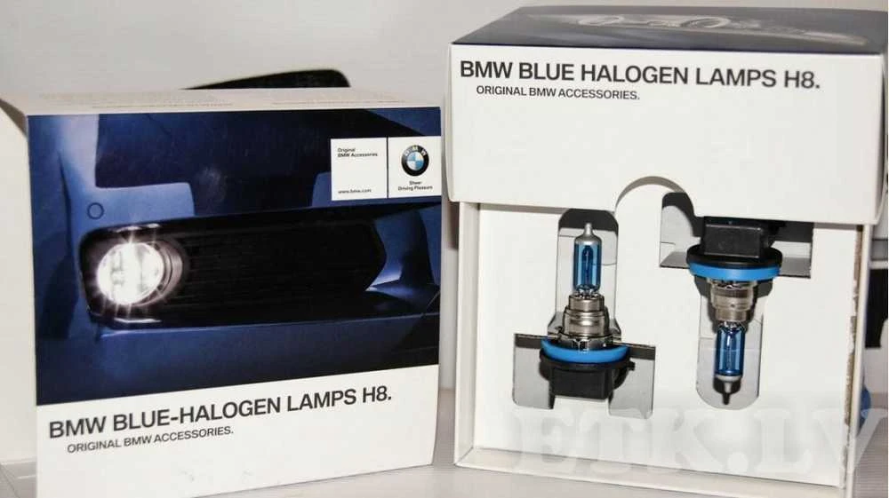 BMW E81 F22 mėlynos halogeninės lemputės originalios 63112359505