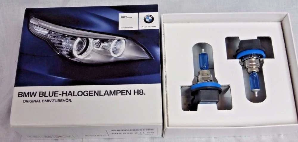 BMW E81 F22 mėlynos halogeninės lemputės originalios 63112359505
