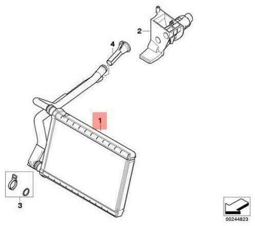BMW E81 Šildymo elementas su dvigubu vamzdžiu Originalus 64119190596