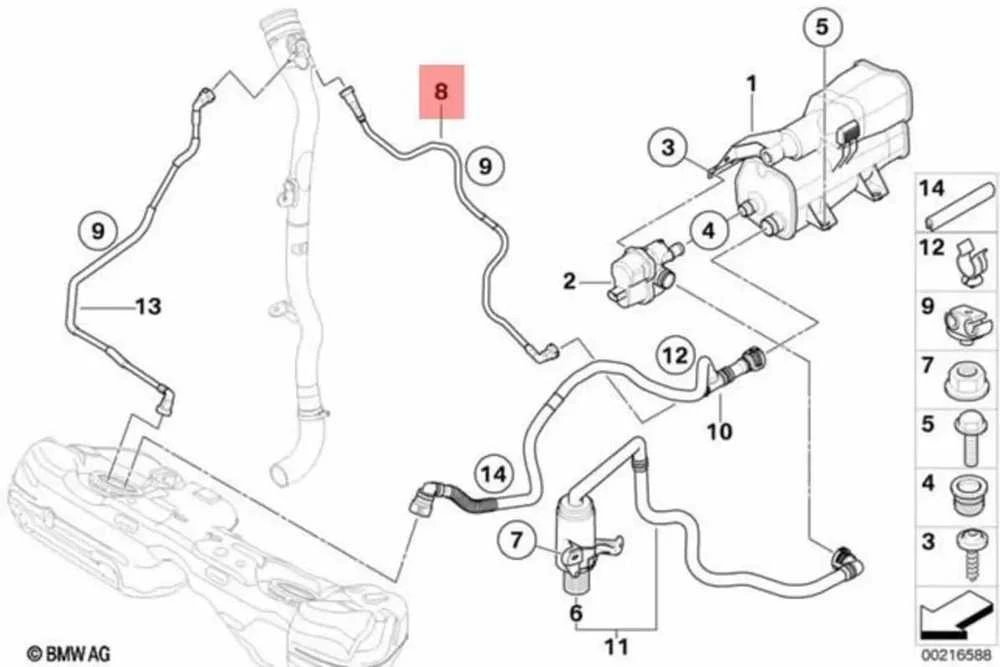 Bmw E82 09 12 Aktyvuotas Anglies Filtras Originalus 16137845195