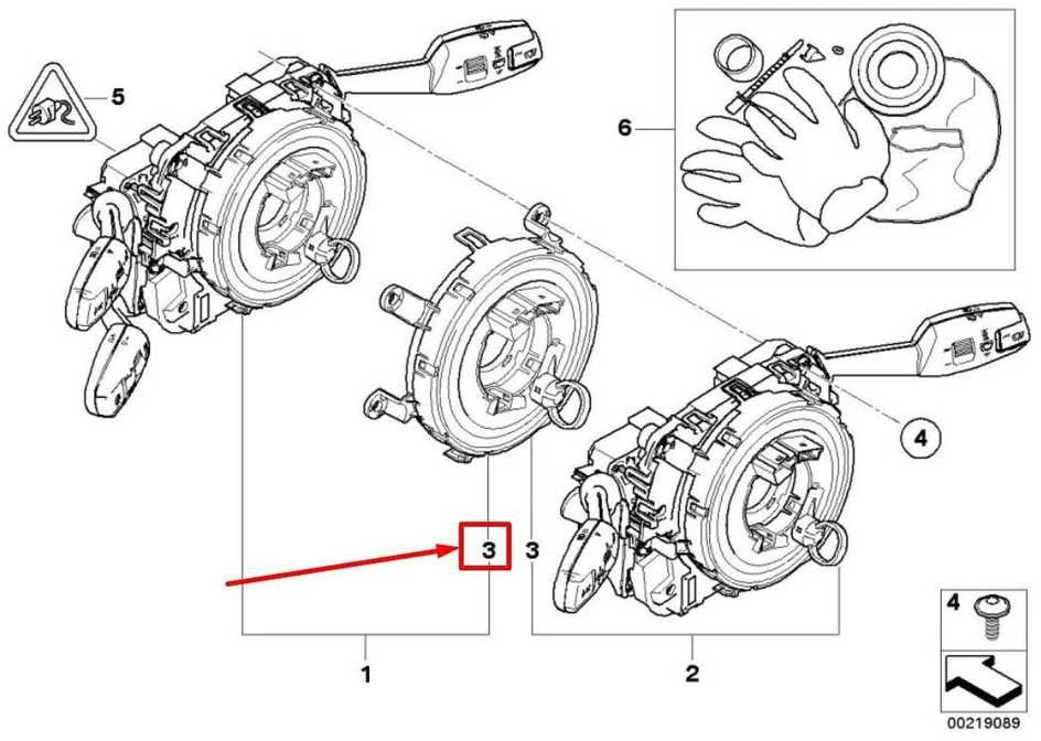 BMW E82 E90 128i 328i 335i X1 Z4 oro pagalvės laikrodžio spyruoklė 61319169765 originali