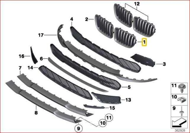 BMW E84 priekinės kairės pusės inksto grotelės chromuotos originalios 51112993307