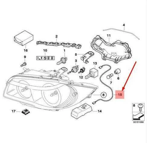 BMW E87 Xenon jungties kabelis originalus 63117168878