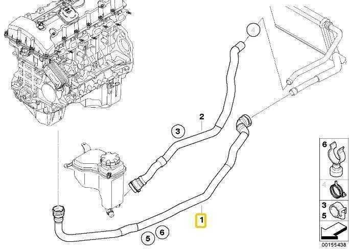 BMW E88 E82 E90 E91 E32 E93 E84 Šildymo branduolio tiekimo žarna Originali 64216983858