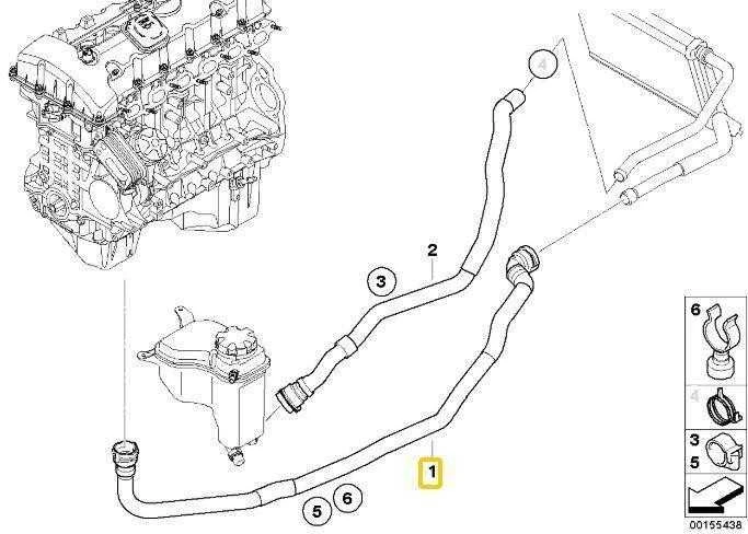 BMW E88 E82 E90 E91 E32 E93 E84 Šildymo branduolio tiekimo žarna Originali 64216983858