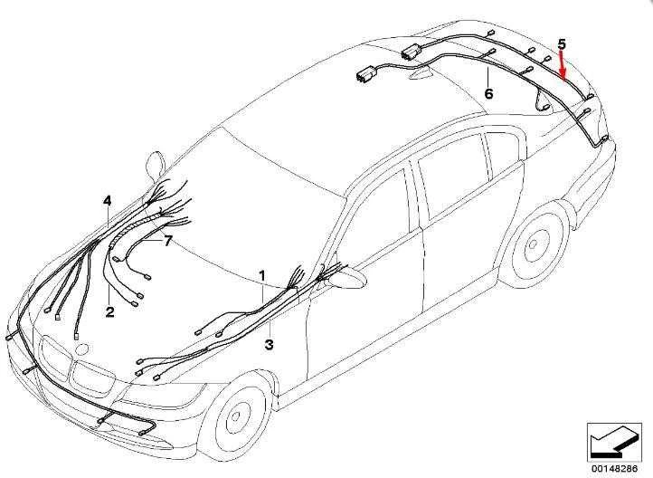 Bmw E90 Bagažo Durelių Remonto Laidų Rinkinys Originalus 61119133628