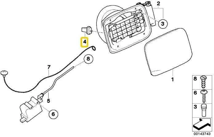 BMW E90 E82 E46 E46 E64 E92 E71 degalų durelių užraktas su išstūmikliu Originalus 51178228939