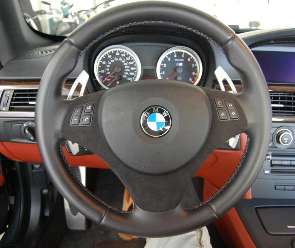 BMW E90 E90 E91 E92 E93 Alkantara vairo įdėklas originalus 32300430403