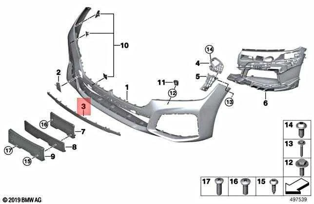Bmw E90 E91 Priekinis Centrinis Trimas Originalus 51118076419