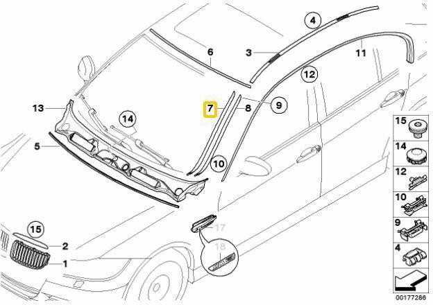 BMW E90 E91 Wasserfangleiste Links Originalus 51137265163