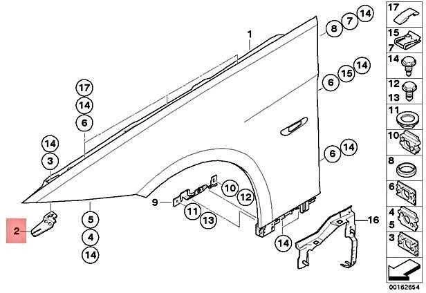 BMW E90 E92 E93 priekinio sparno laikiklis originalus 41317174887