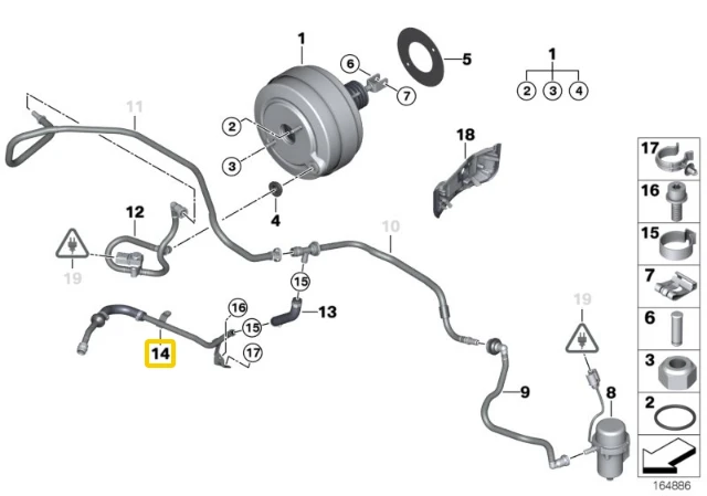 BMW E90 E92 E93 Variklio Stiprintuvas Vakuumo Vamzdis Originalus 11617838381