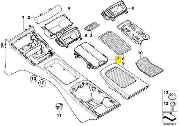 BMW E92 E93 galinis centrinės konsolės puodelio laikiklis originalus 51166963909