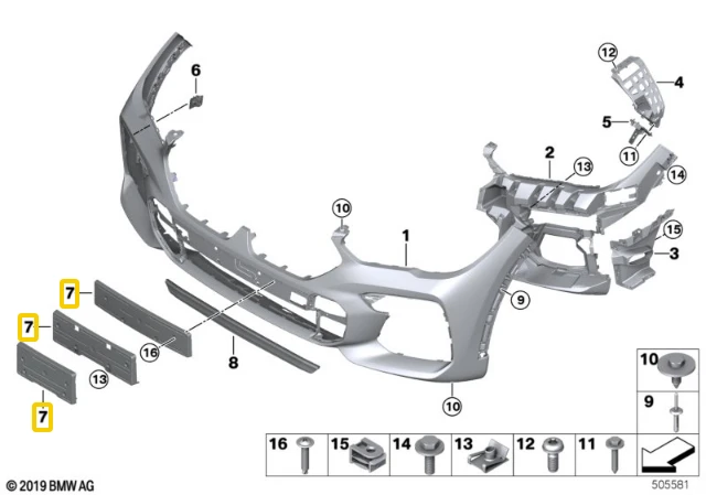 BMW Ece M Paket Licencijos Plokštelės Pagrindas Originalus 51118069950