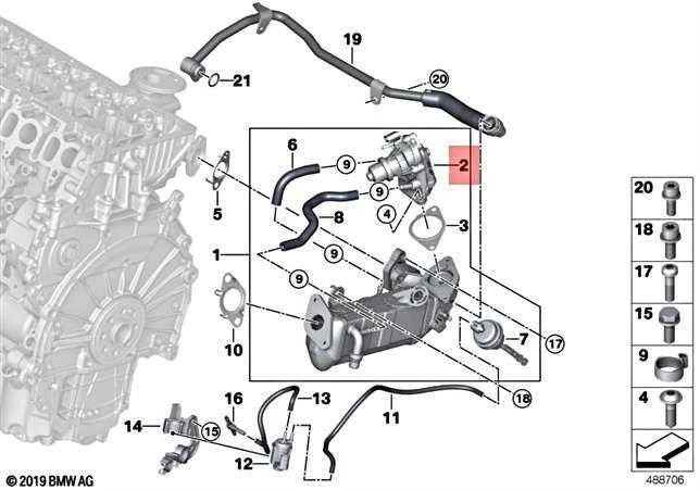 Bmw Egr Valvos X1 F48 X2 F39 X5 G05 11718588881 Originalus 11718588881