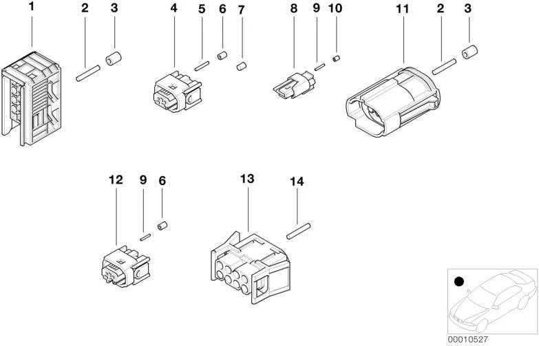 BMW Einzelleiterabdichtung E81 E87 E90 F20 F30 3 5 Serija Originalus 61138366245