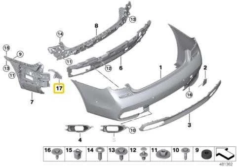 BMW Ekrano Sisakytojas Kairysis 7 G11 G12 51128075327