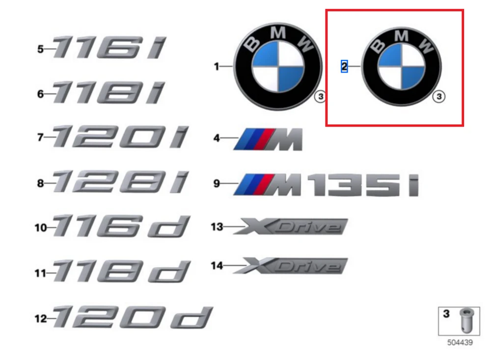 BMW Emblema 1 F40 2018 2019 Originalus 51148492586