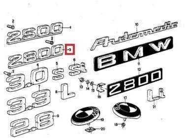 BMW Emblema 2500 3.3Li 1969-1975 Originalus 51141803550