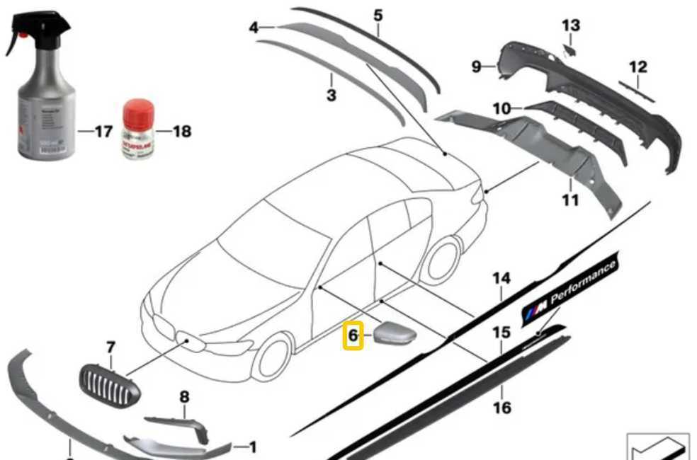 BMW G30 G31 G32 Išorinis Veidrodis Dėžutės Kapsulė Kairė Originalus 51162466669