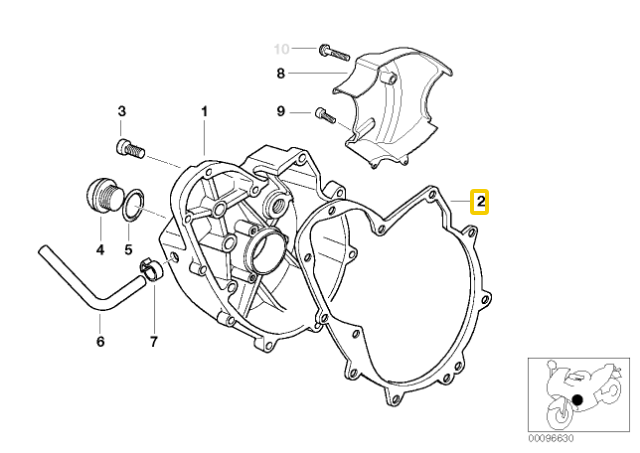 BMW Dešinysis Tarpiklis F 650 GS G 650 GS Originalus 11147706500
