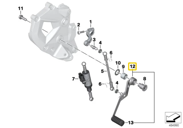 BMW F 750 GS F 850 GS Pėdos Valdymo Pavarų Svoris Originalus 23418565155
