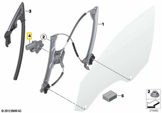BMW F06 F12 F13 Dešinės Pusės Galinio Langų Variklis Originalus 67629478202