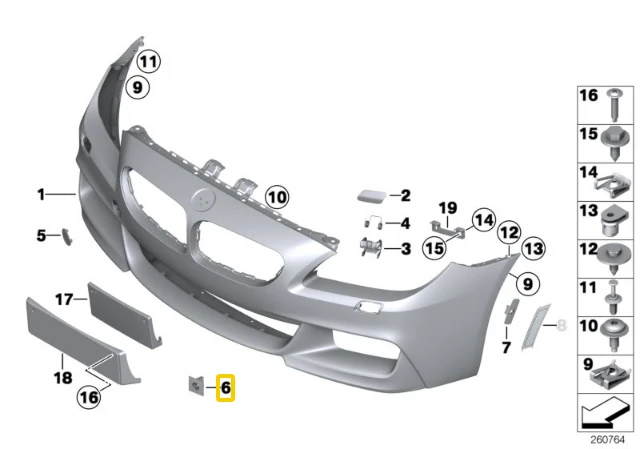 BMW F06 F12 F13 Stovėjimo Padėties Jutiklio Apsauga Originalus 51112221615