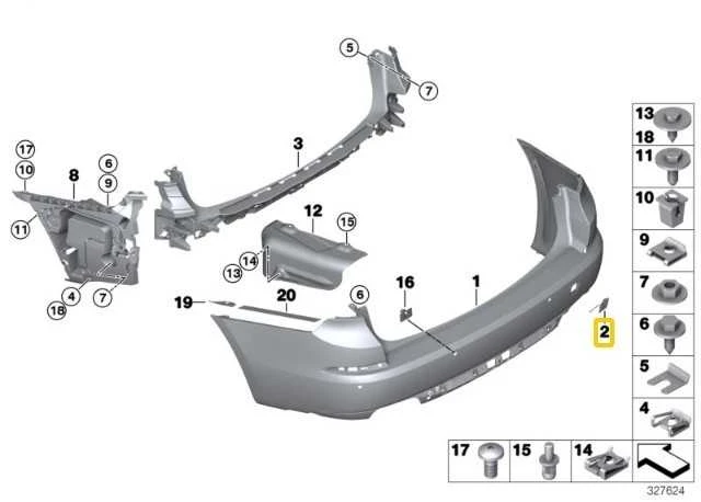 BMW F07 GT LCI GALINIO BAMPERIO VILKIMO KABLIO AKIES DANGTELIS ORIGINALUS 51127341773