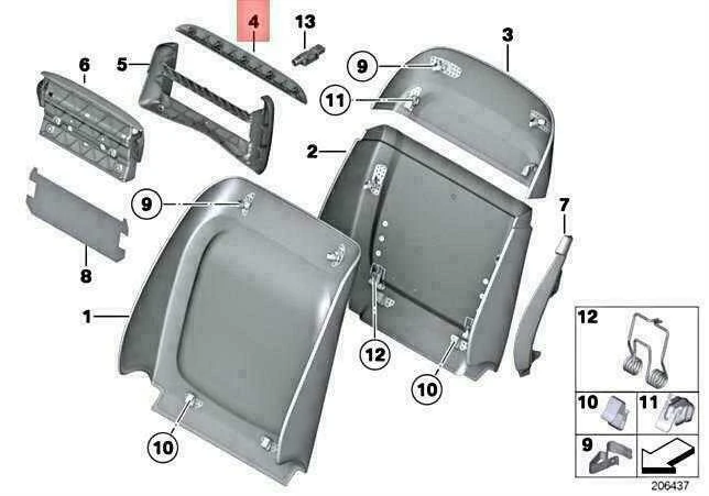 BMW F07 Priekinis dešinysis kiemo žibintas originalus 52109180203
