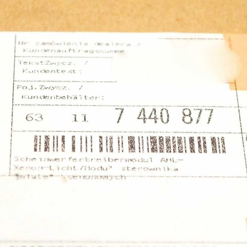 Bmw F10 F11 Aklės Valdymo Modulis Aklės Xenon Šviesos Originalus 63117440877