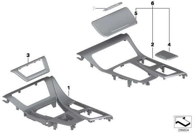 BMW F10 F11 apdailos aliuminio peleninė originali 51168053750