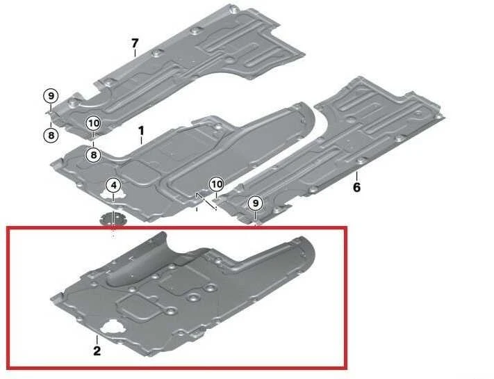 Bmw Grindų Dengimo Centras 5 F07 F10 F11 6 F06 F13 7 F01 F02 Originalus 51757193220