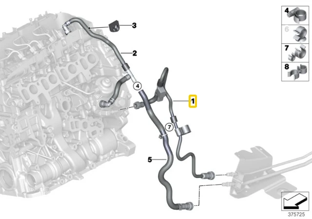 Bmw F10 F11 Kuro Kuras Pavedimo Linija Originalus 13538575467