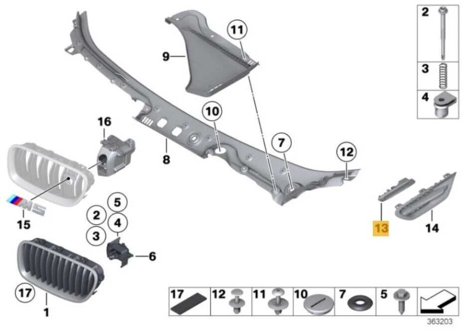 Bmw F10 F11 LCI Baigiamoji Apdaila Šoninis Skydelis Priekinis Dešinysis Originalus 51137336646