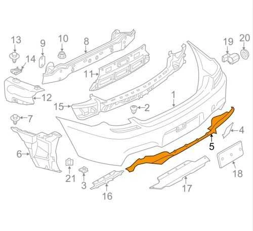 Bmw Difuzorius Po Duslintuvu F06 F12 F13 Originalus 51128050378
